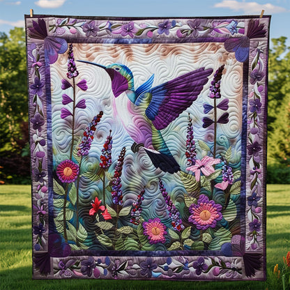 Purple Hummingbird WM0509003CL Quilt