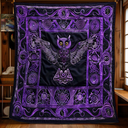 Purple Wisdom Of The Owl WN2408167CL Quilt