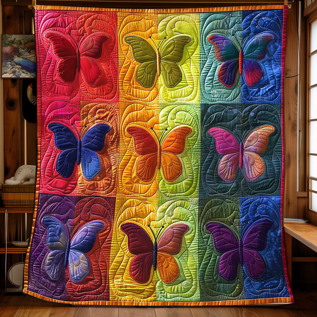 Rainbow Butterfly Dreams WN2408001CL Quilt