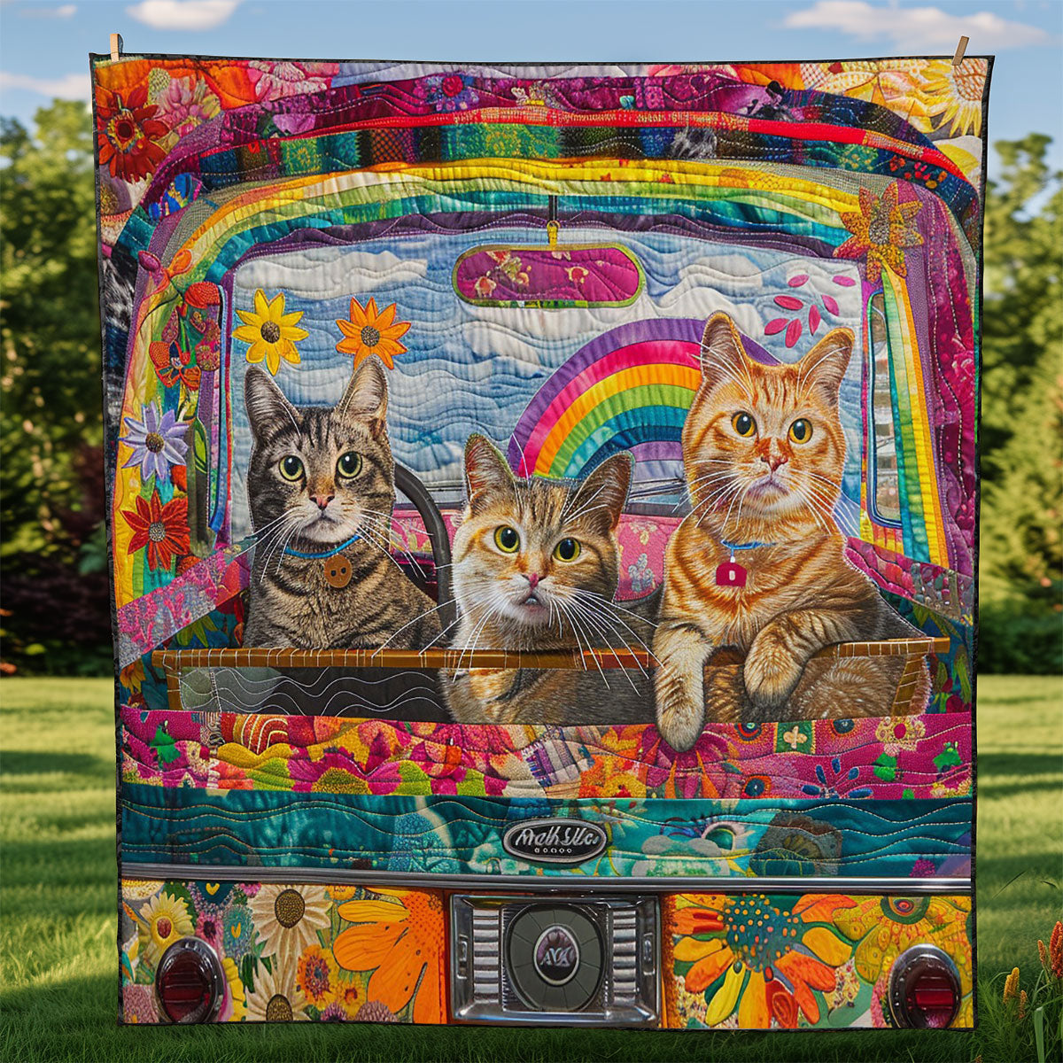 Rainbow Cat WM2808076CL Quilt