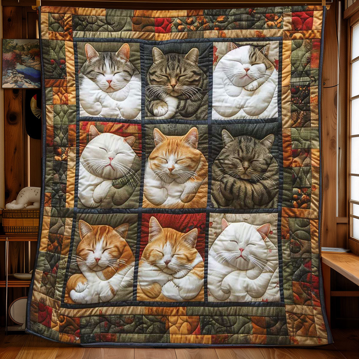 Sleepy Head Cats WN2108030CL Quilt