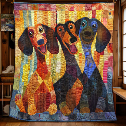 Smiling Dachshund WN2208060CL Quilt