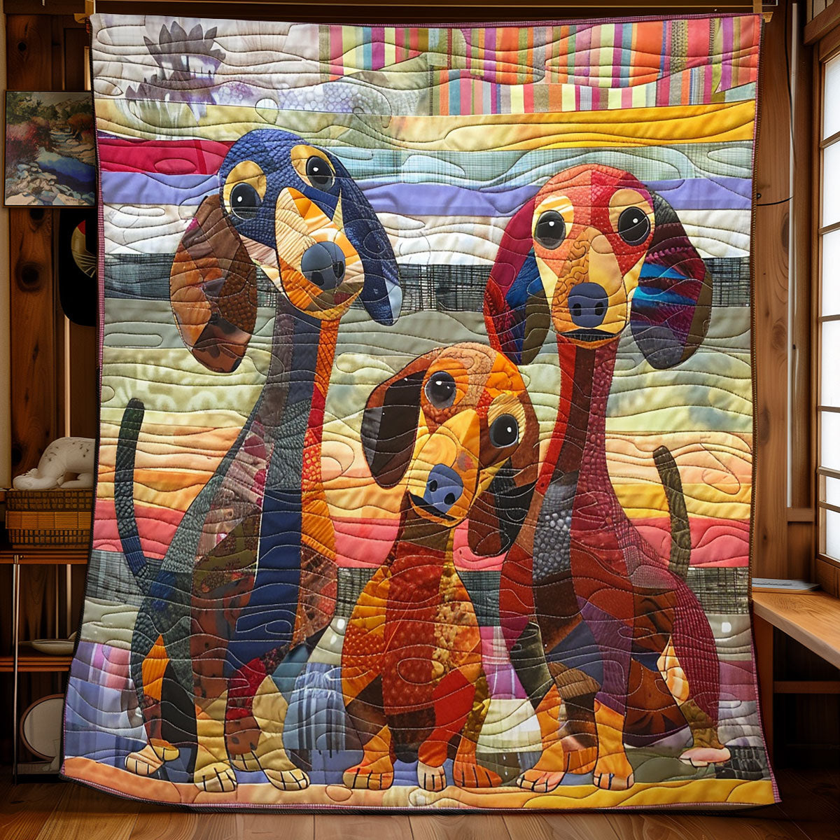 Snuggle Dachshund WN2208049CL Quilt