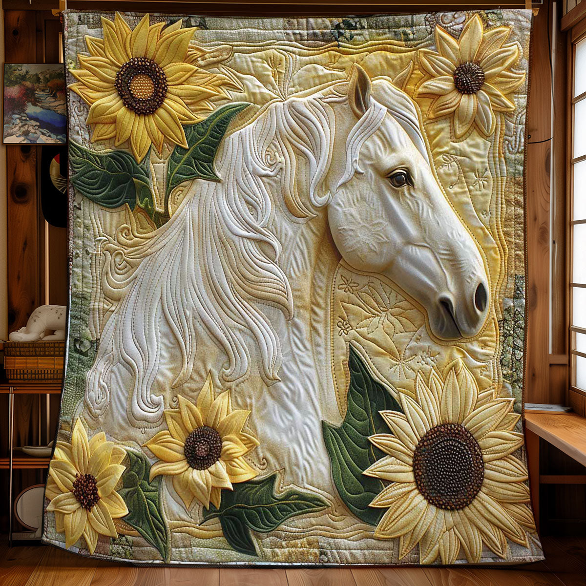 Sunflower Horse Dream WN2108078CL Quilt