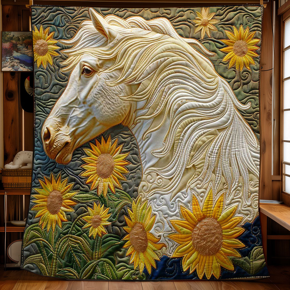 Sunflower Horse WN2108045CL Quilt