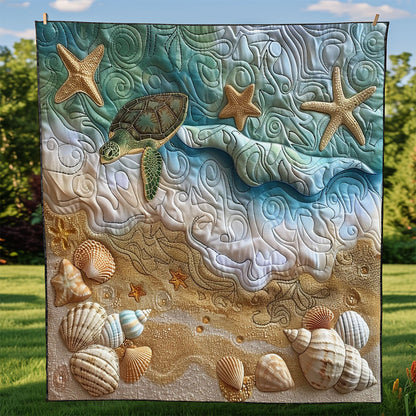 Swimming Turtle On Sand WM0909036CL Quilt