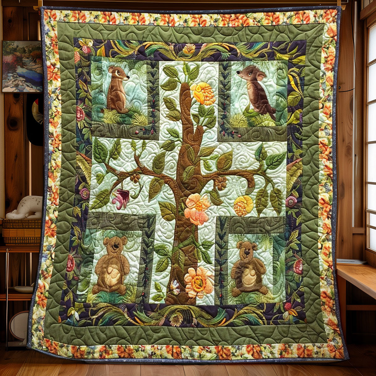 Treehouse Bears WN2208096CL Quilt