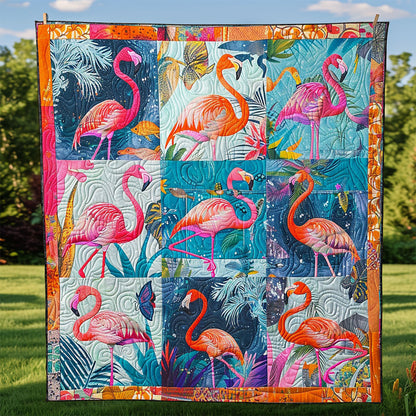 Tropical Flamingos WM2308060CL Quilt