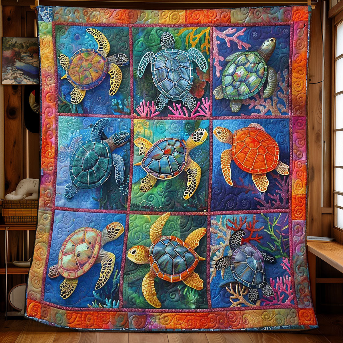 Turtle's Coral Reef Retreat WN2408127CL Quilt