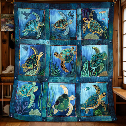 Turtle's Ocean Garden WN2408128CL Quilt