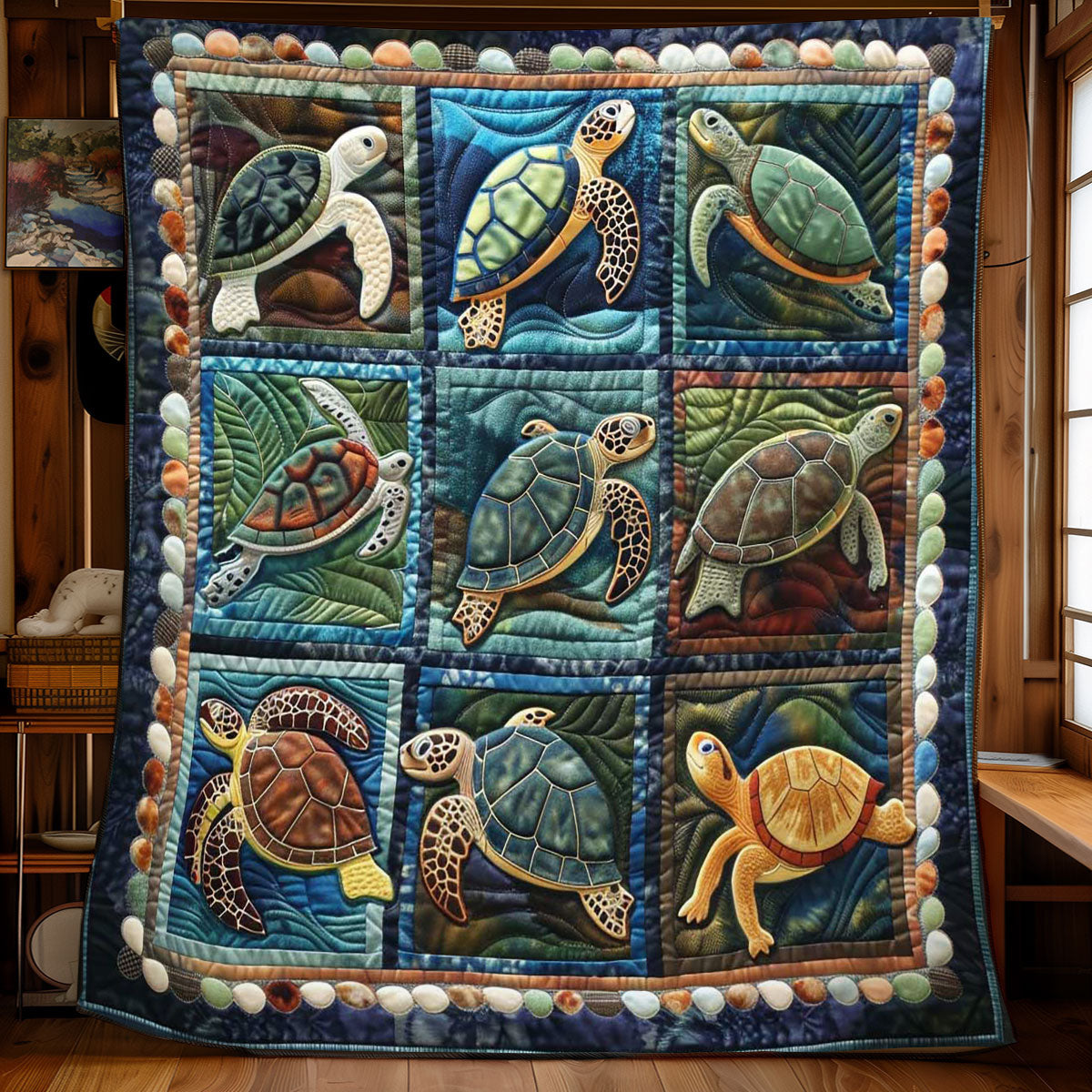 Turtle's Ocean Oasis WN2408104CL Quilt