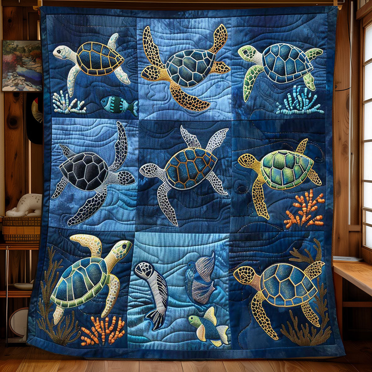 Turtle's Reef Wonderland WN2408132CL Quilt