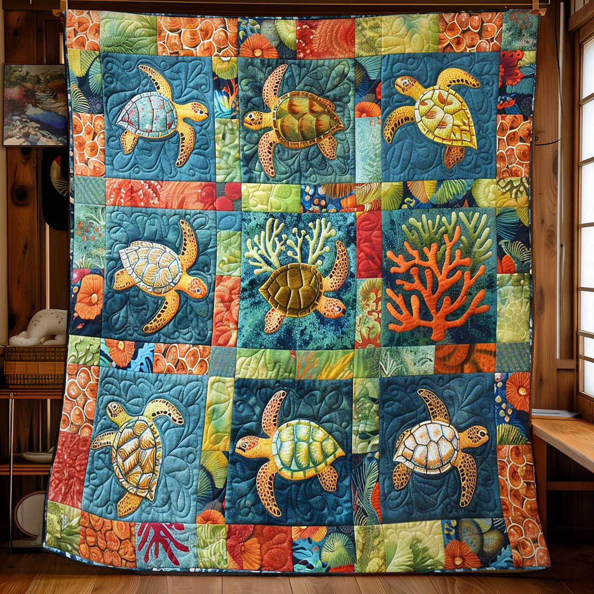 Turtle's Seafloor Serenity WN2408126CL Quilt