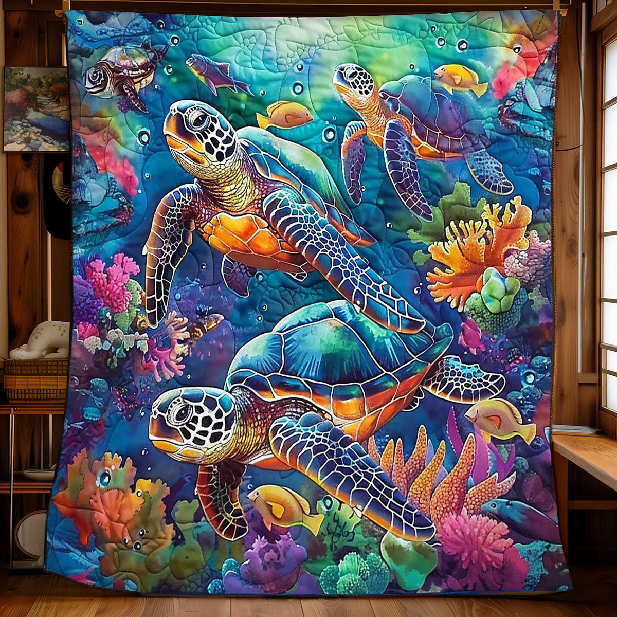 Turtle's Undersea Adventure WN2408121CL Quilt