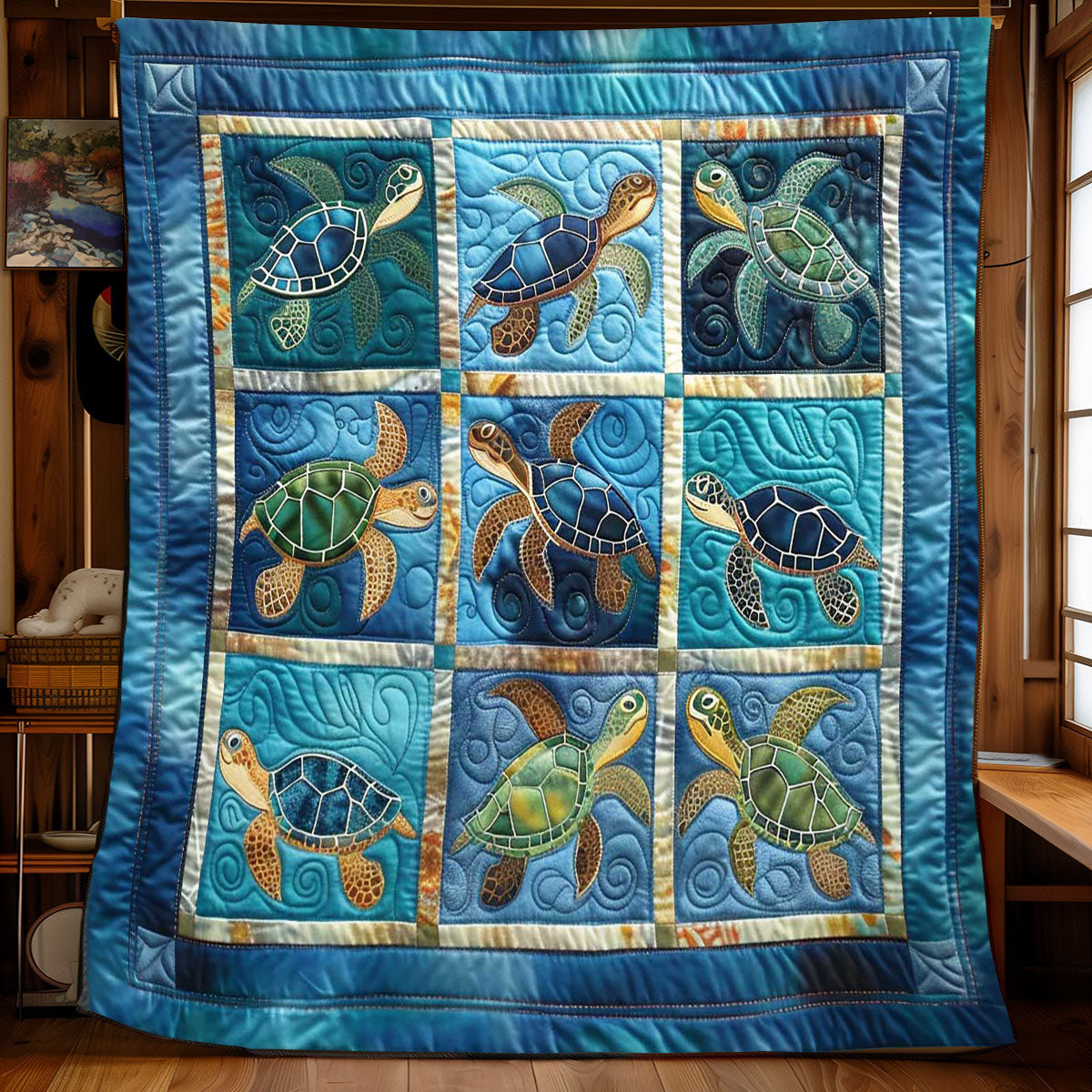 Turtles' Slow Journey WN2408070CL Quilt