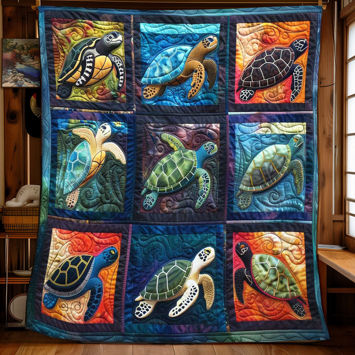 Turtles' Tranquil Sanctuary WN2408067CL Quilt