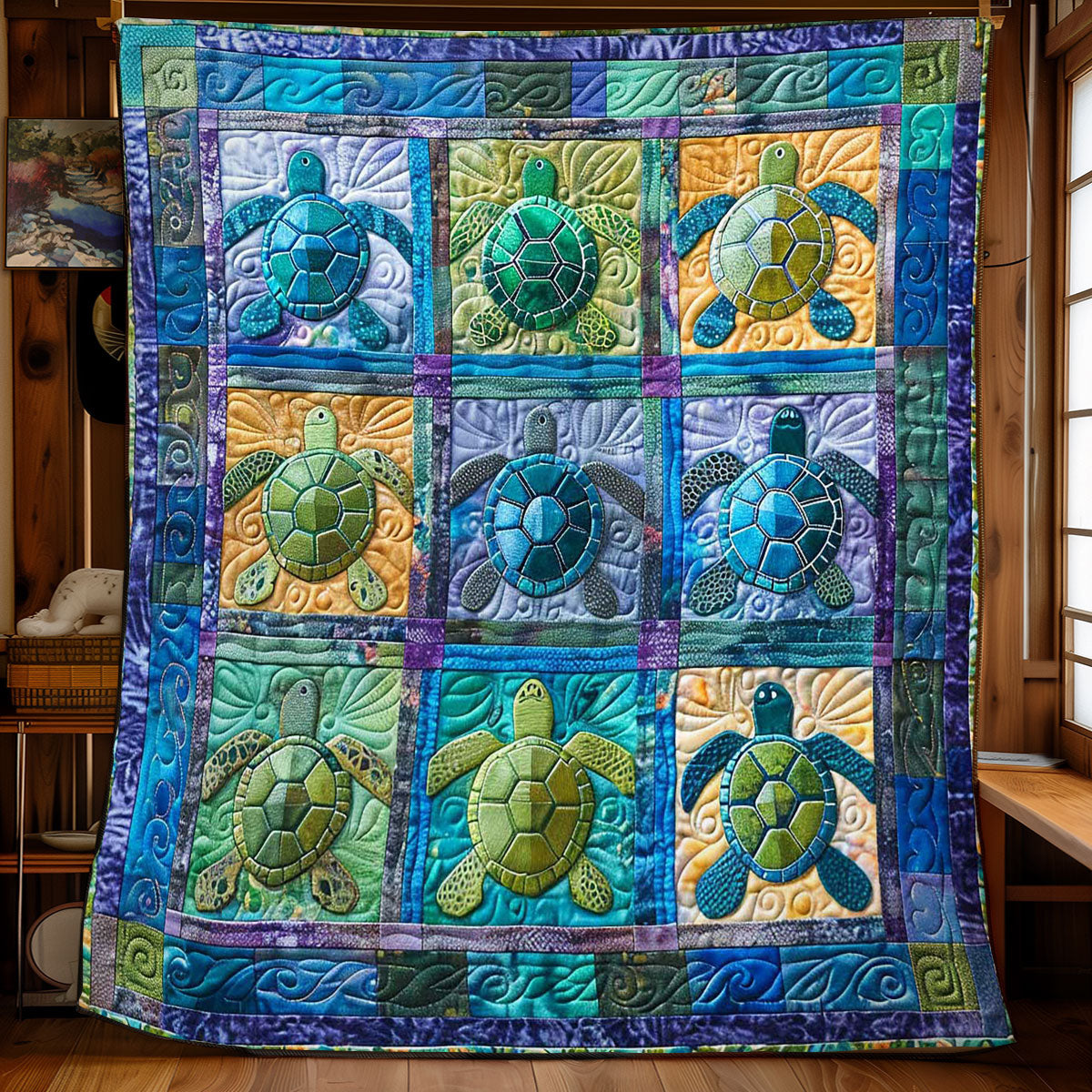 Turtles' Tropical Paradise WN2408059CL Quilt