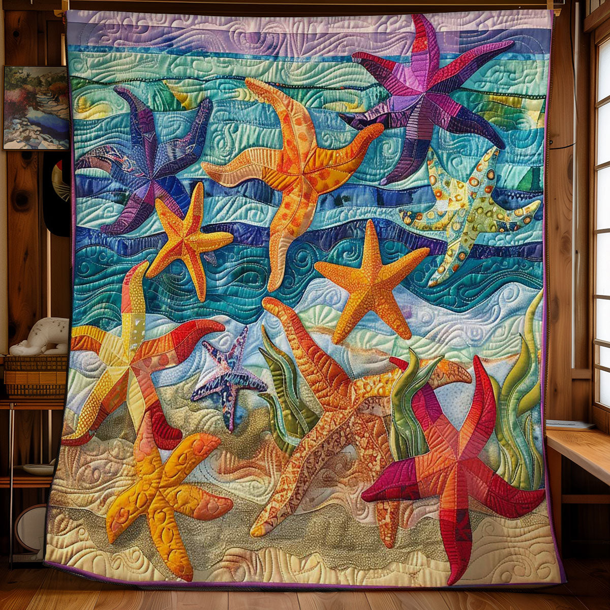 Twinkling Starfish WN2708063CL Quilt