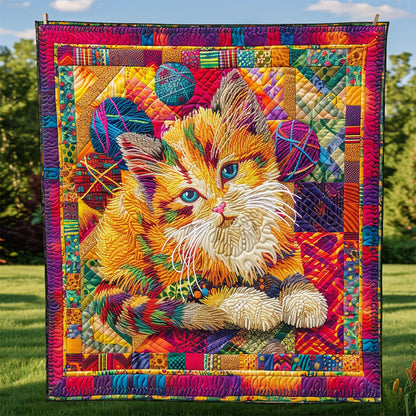 Vibrants Cat And Yarn WM2408037CL Quilt