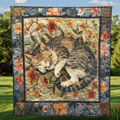 Vintage Cat Sleeping WM3008010CL Quilt