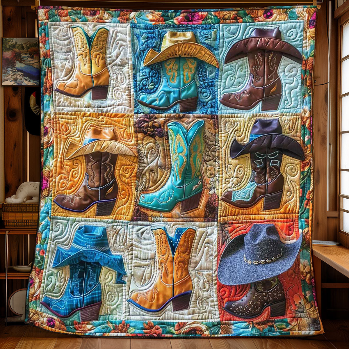 Vintage Cowboy Boots WN2108060CL Quilt