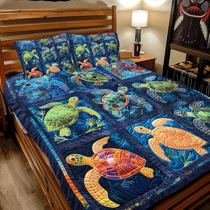 Joyful Sea Turtles XR2308037CL Duvet Cover Set