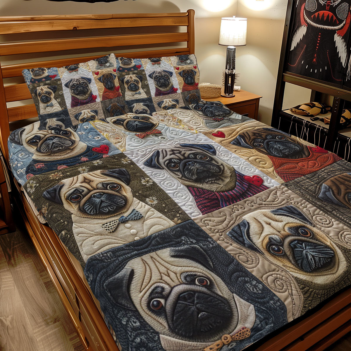 Love Pugs XR2308038CL Duvet Cover Set