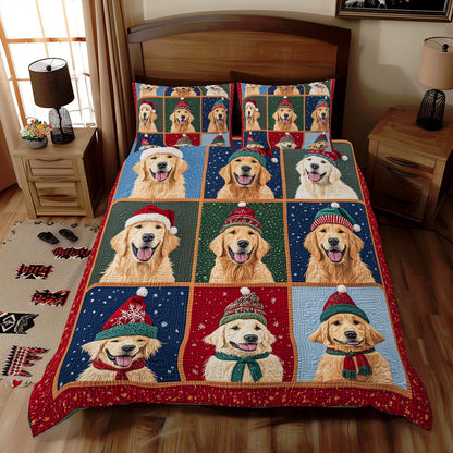 Cheerful Golden Retrievers XR2308027CL Duvet Cover Set