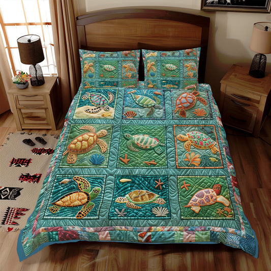 Happy Ocean Turtles XR2308035CL Duvet Cover Set