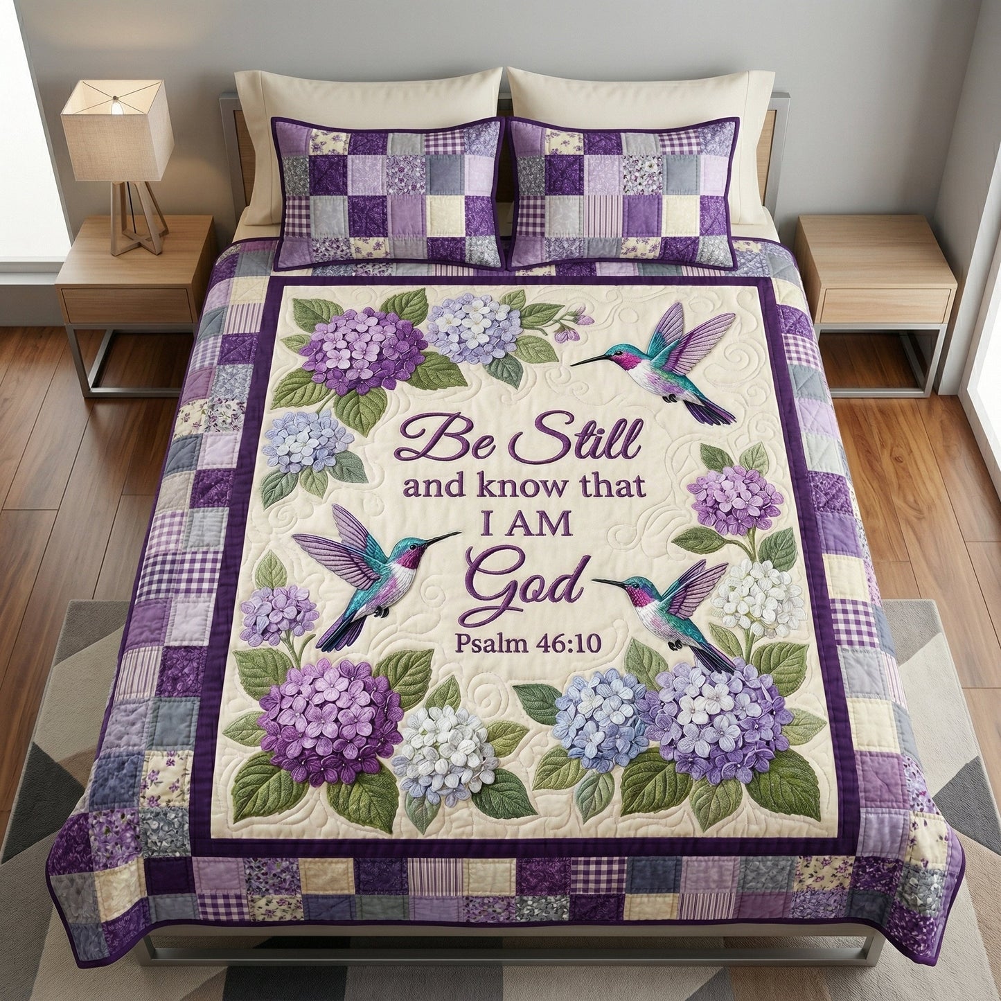 Be Still Hummingbird XR0204009CL Quilt Blanket