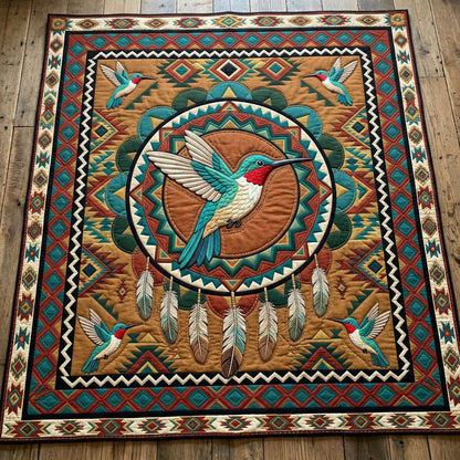 Tribal Hummingbird XR0204004CL Quilt Blanket