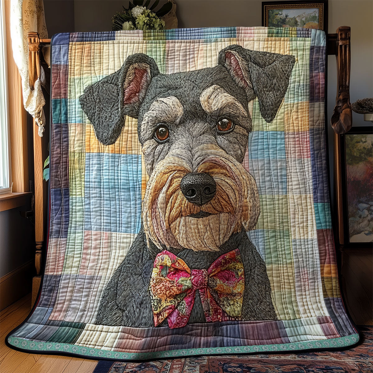 Miniature Schnauzer Dog WX0712190CL Quilt