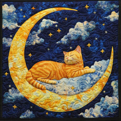 Moon Lying Cat WM0208157CL Quilt Pillow Case