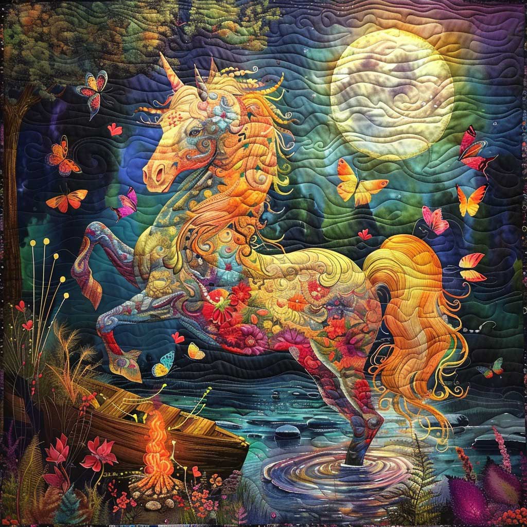 Moonlight Imagenary Horse WM2408050CL Quilt