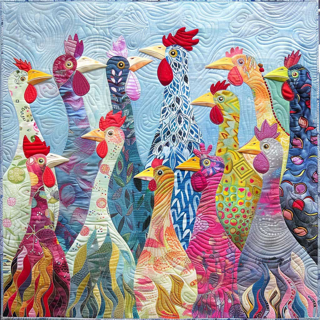 Morning Chickens WM0608029CL Quilt