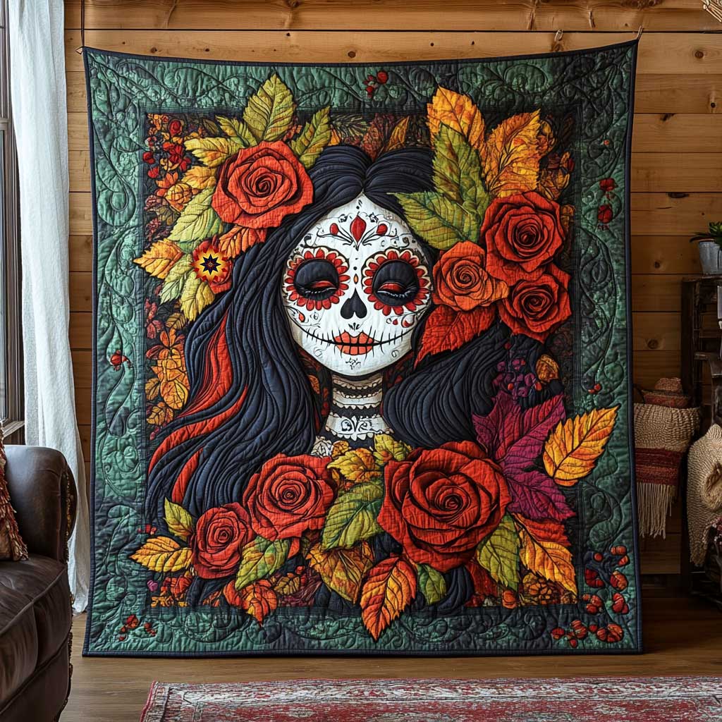 Mysterious Calavera Lady WP2211047CL Quilt