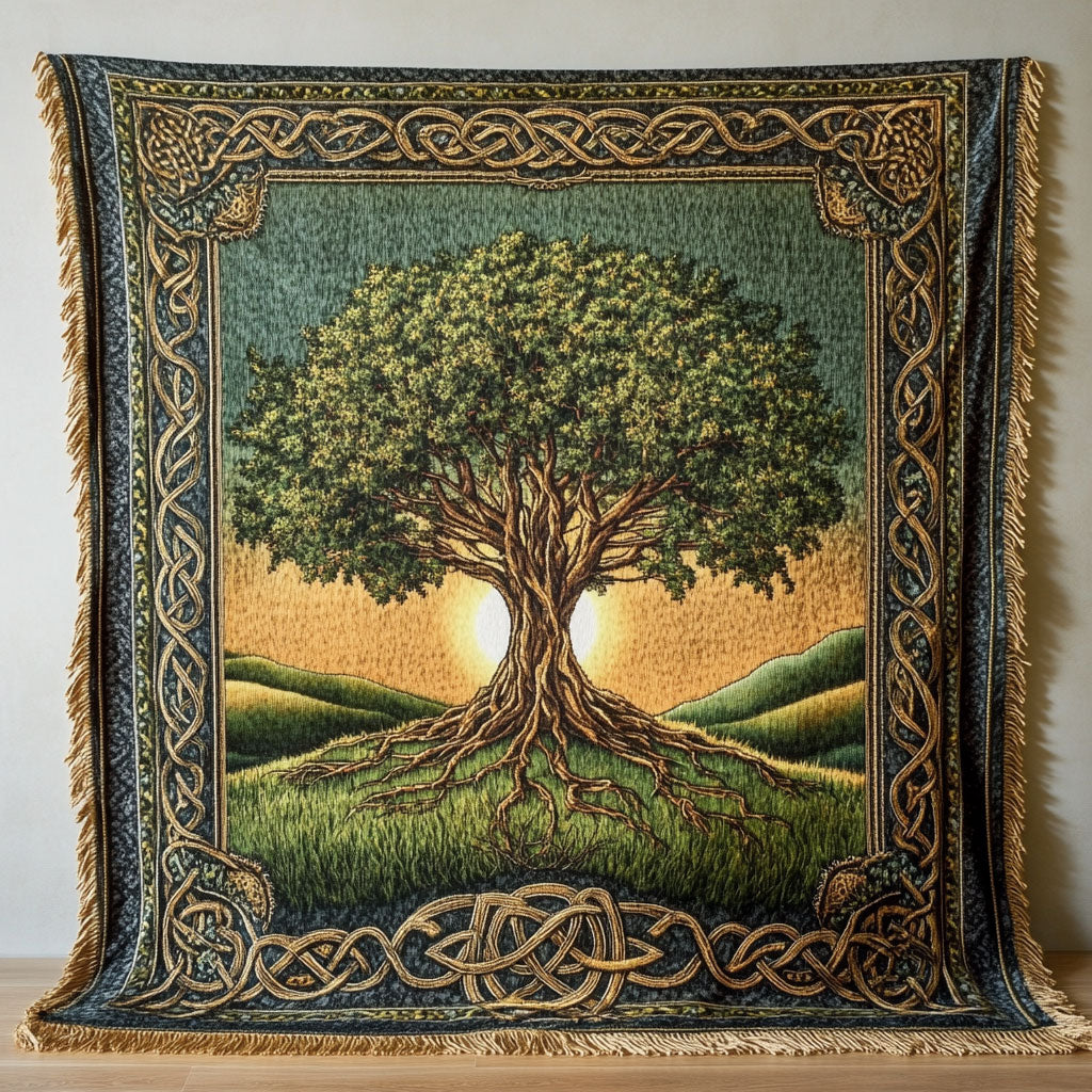 Mystic Tree of Life CW2401009CL Woven Throw Blanket