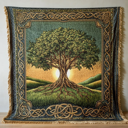 Mystic Tree of Life CW2401009CL Woven Throw Blanket