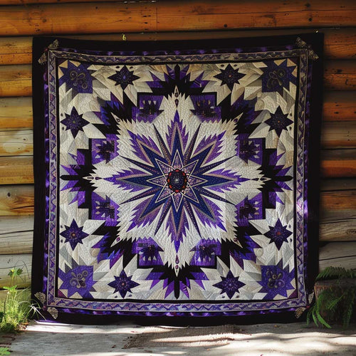 Native American Purple Star WJ1409017CL Quilt