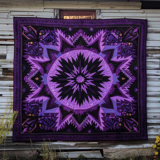 Native American Purple Star WJ1409018CL Quilt