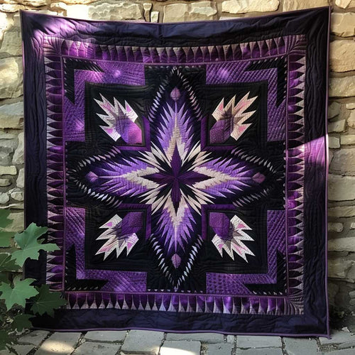 Native American Purple Star WJ1709015CL Quilt