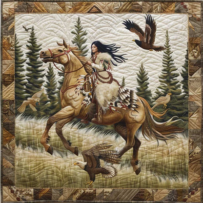 Native American Woman WJ2408017CL Quilt