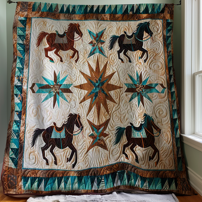 Western Inspired Horses WJ1706017CL Quilt