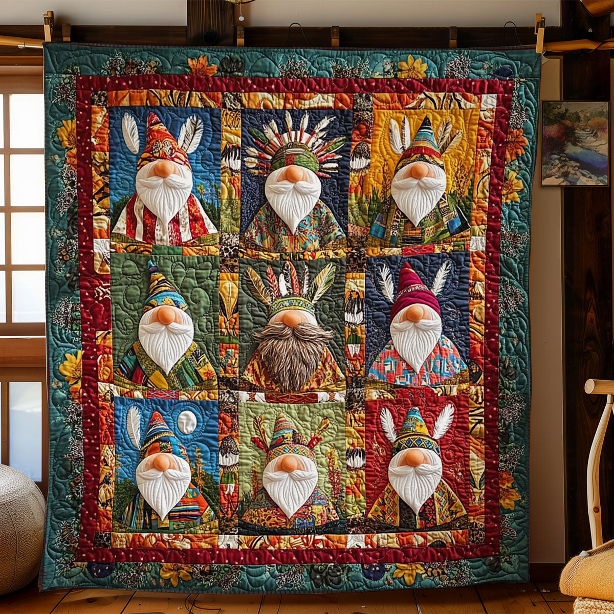 Native American Gnome WY1001190CL Quilt