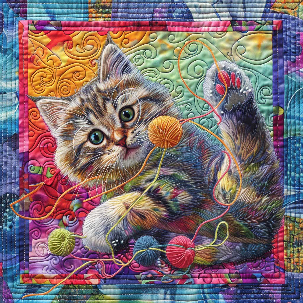 Naughty Colorful Kitty WM0509001CL Quilt