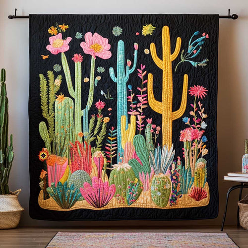 Night Cactus Garden WP2311045CL Quilt