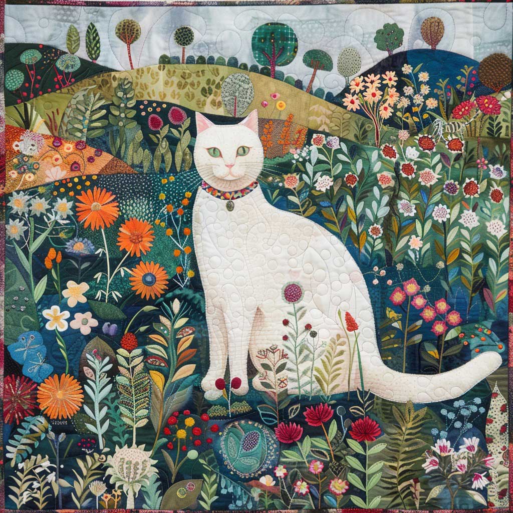 Nobility White Cat WM1908005CL Quilt