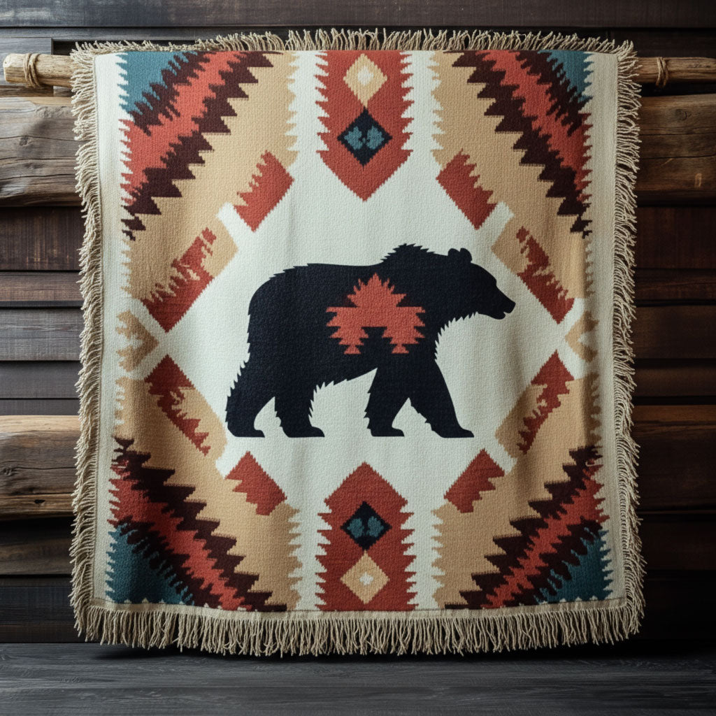 Nomad Bear WN2101013CL Woven Throw Blanket