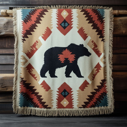 Nomad Bear WN2101013CL Woven Throw Blanket