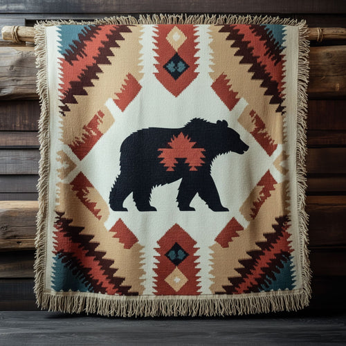 Nomad Bear WN2101013CL Woven Throw Blanket